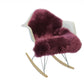 HomeRoots 2' x 3' Burgundy New Zealand Natural Sheepskin Rug