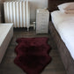 HomeRoots 2' x 3' Burgundy New Zealand Natural Sheepskin Rug