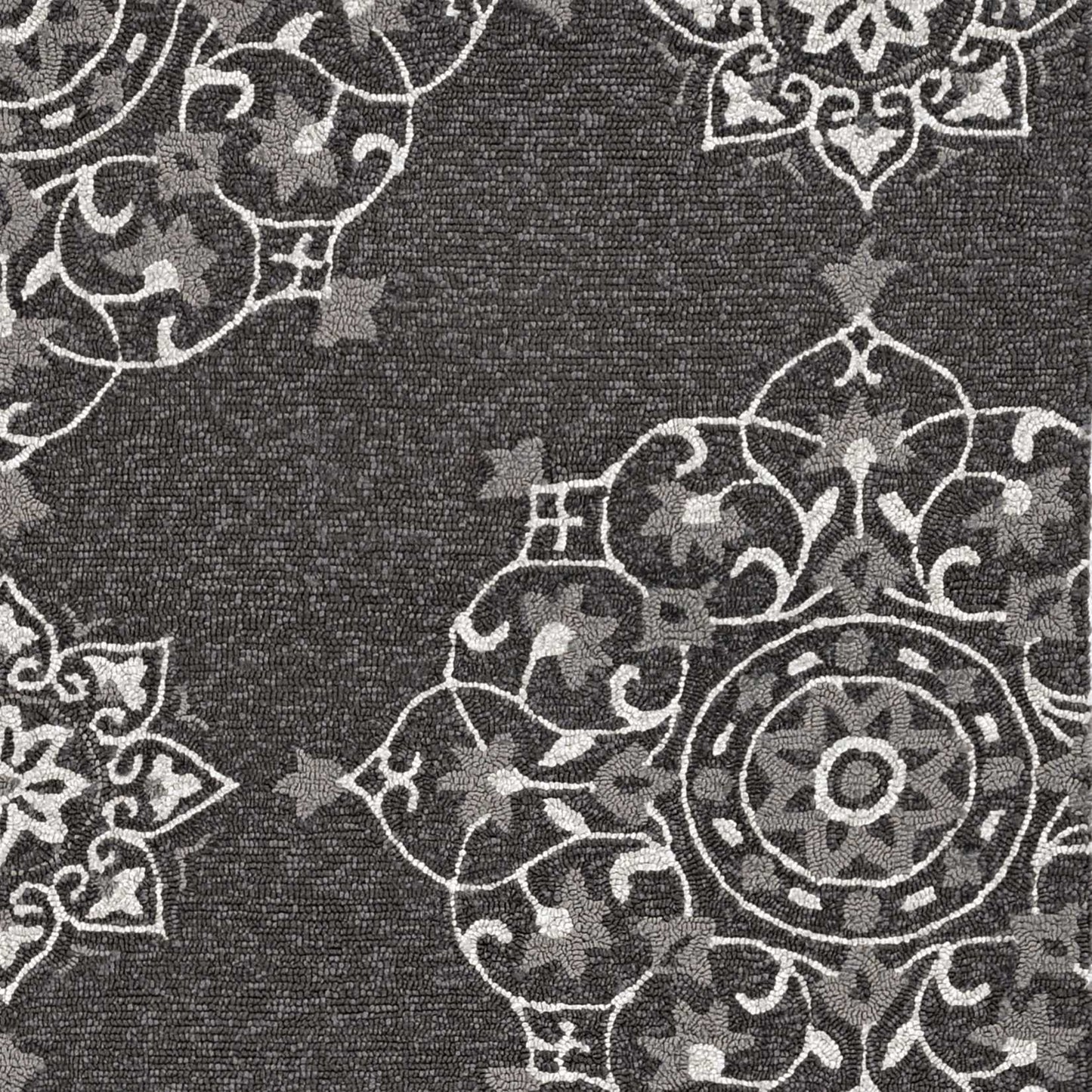 HomeRoots 2' x 3' Charcoal Polypropylene Accent Rug