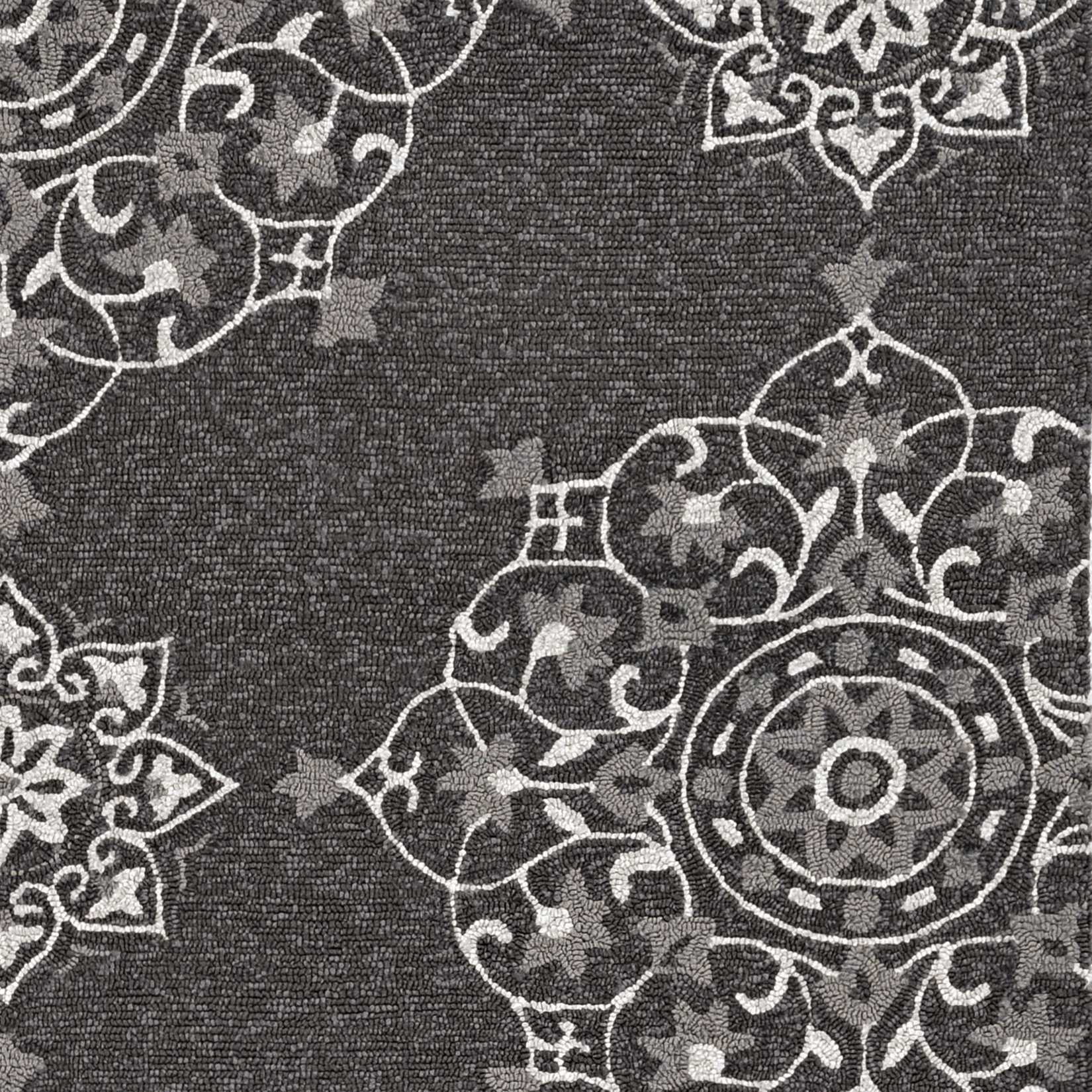 HomeRoots 2' x 3' Charcoal Polypropylene Accent Rug
