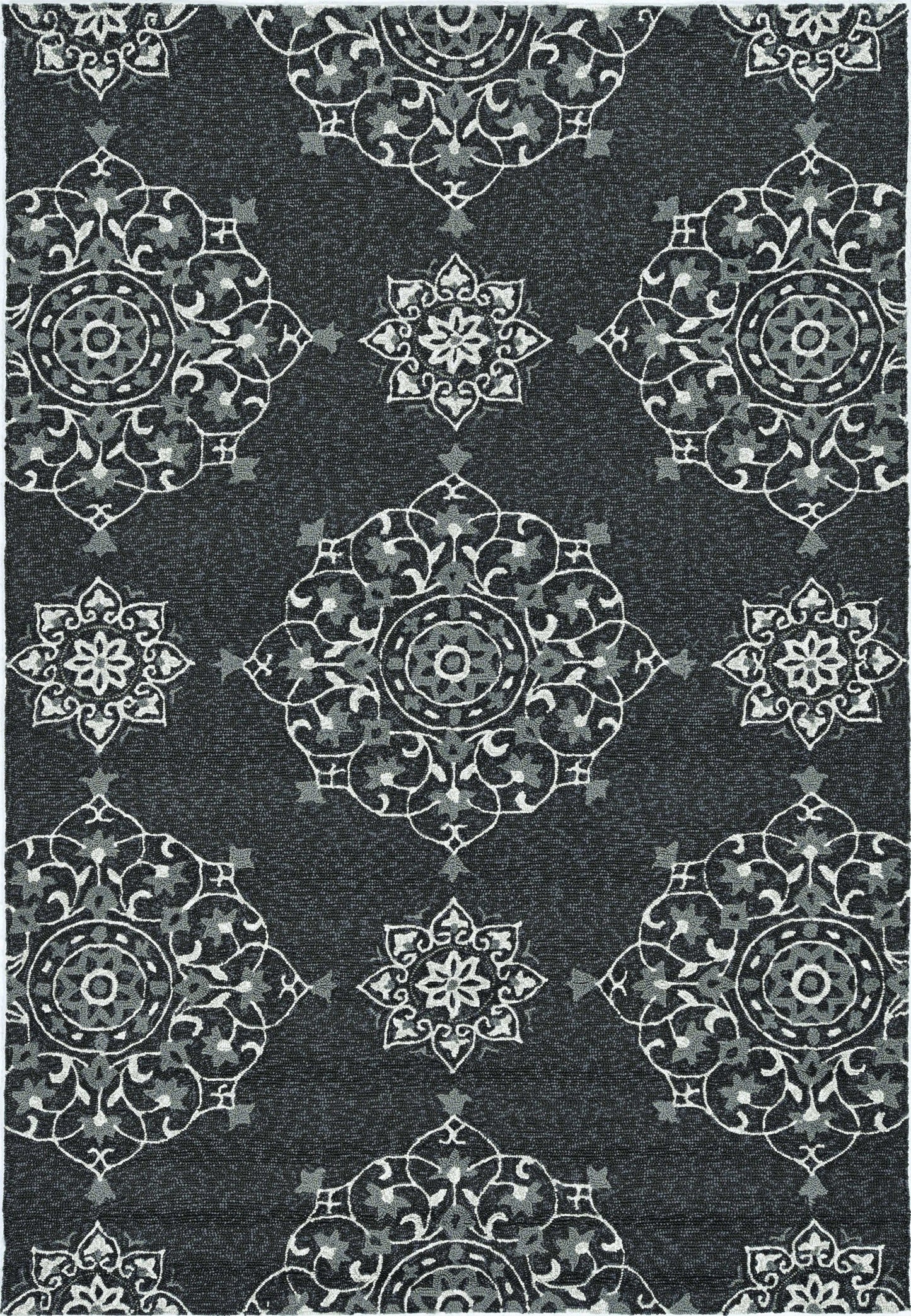 HomeRoots 2' x 3' Charcoal Polypropylene Accent Rug