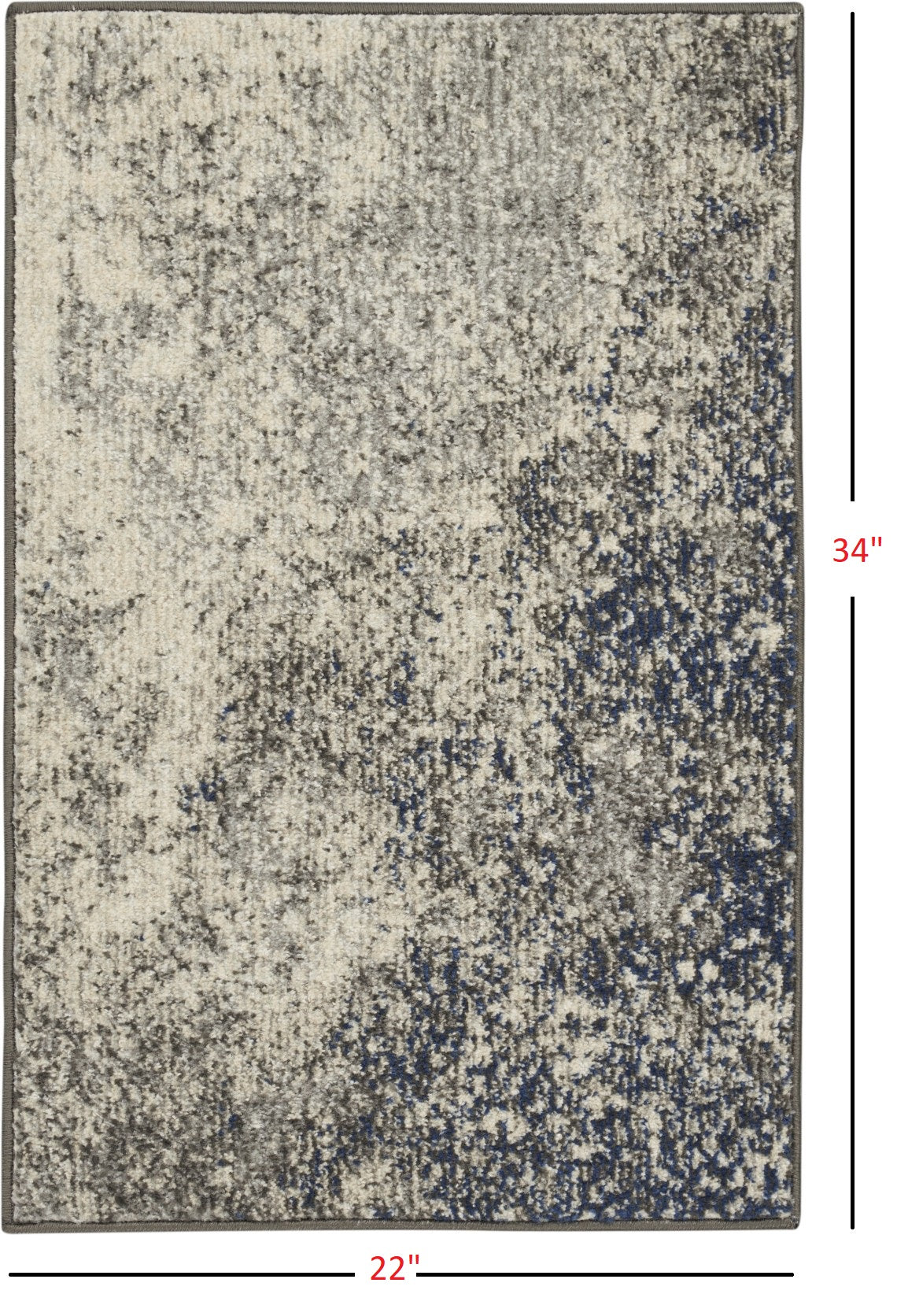 HomeRoots 2' x 3' Charcoal and Ivory Abstract Scatter Rug