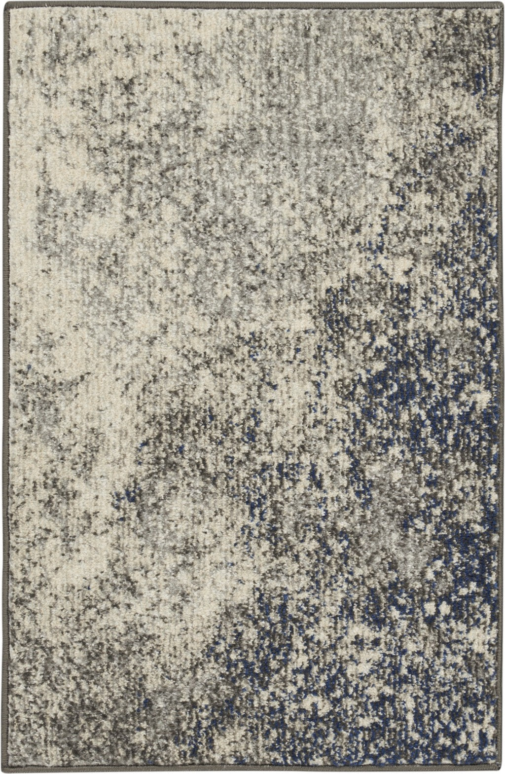 HomeRoots 2' x 3' Charcoal and Ivory Abstract Scatter Rug