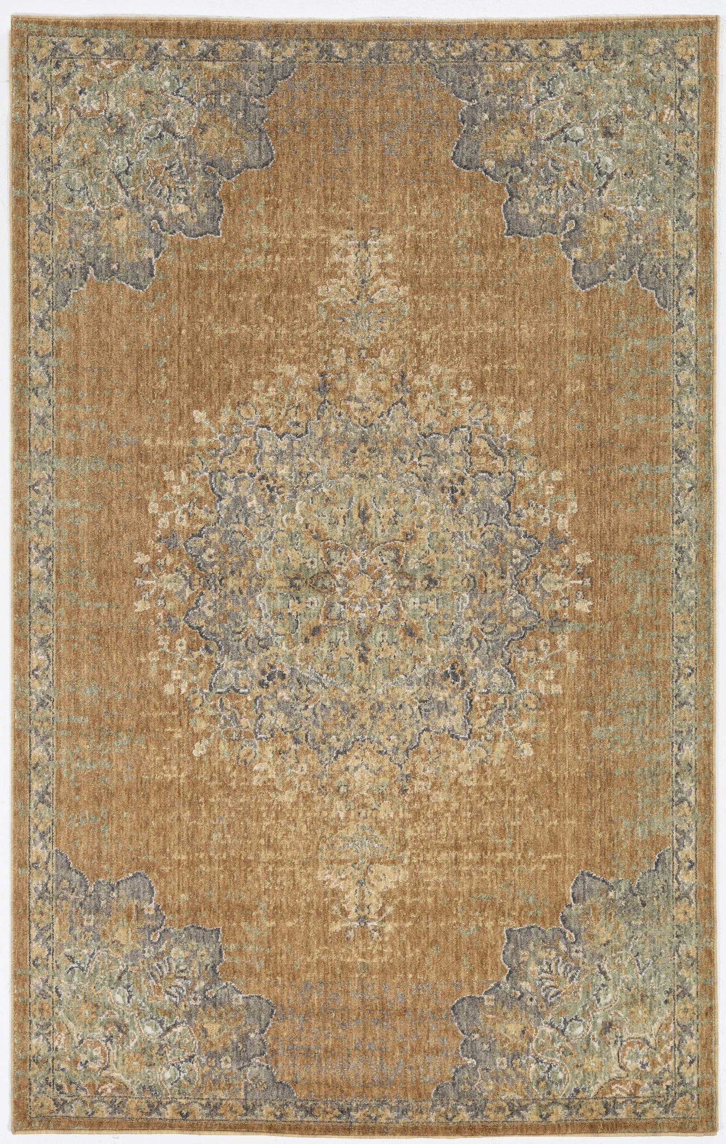 HomeRoots 2' x 3' Coffee Vintage Wool Accent Rug