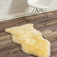 HomeRoots 2' x 3' Cream New Zealand Natural Sheepskin Rug
