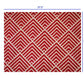 HomeRoots 2' x 3' Deep Red and Tan Arrow Geo Washable Floor Mat