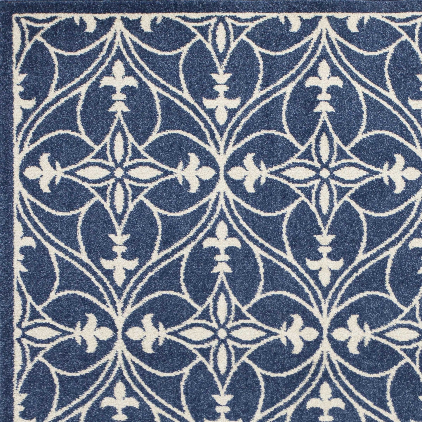 HomeRoots 2' x 3' Denim Classical UV Treated Accent Rug