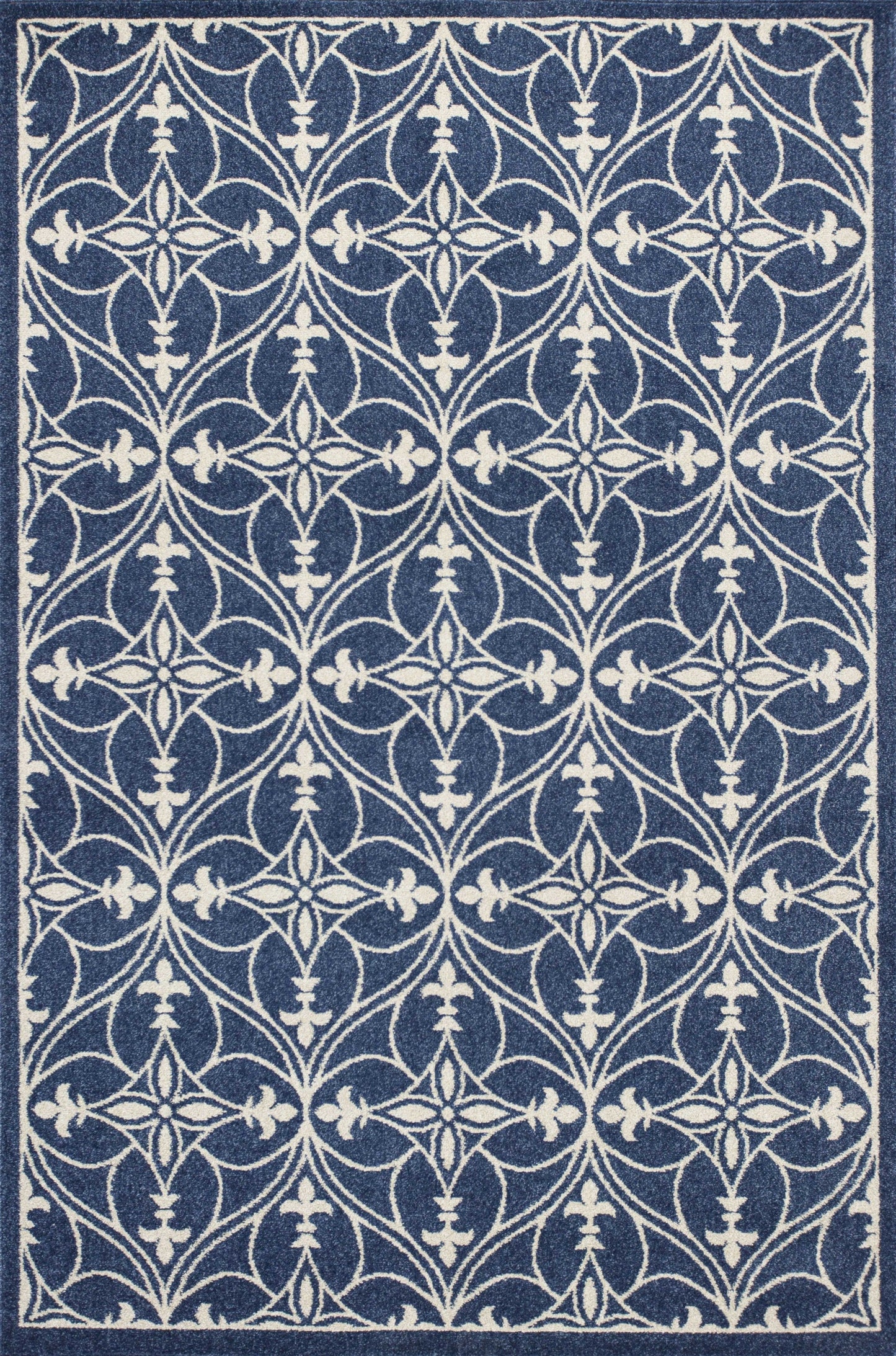 HomeRoots 2' x 3' Denim Classical UV Treated Accent Rug