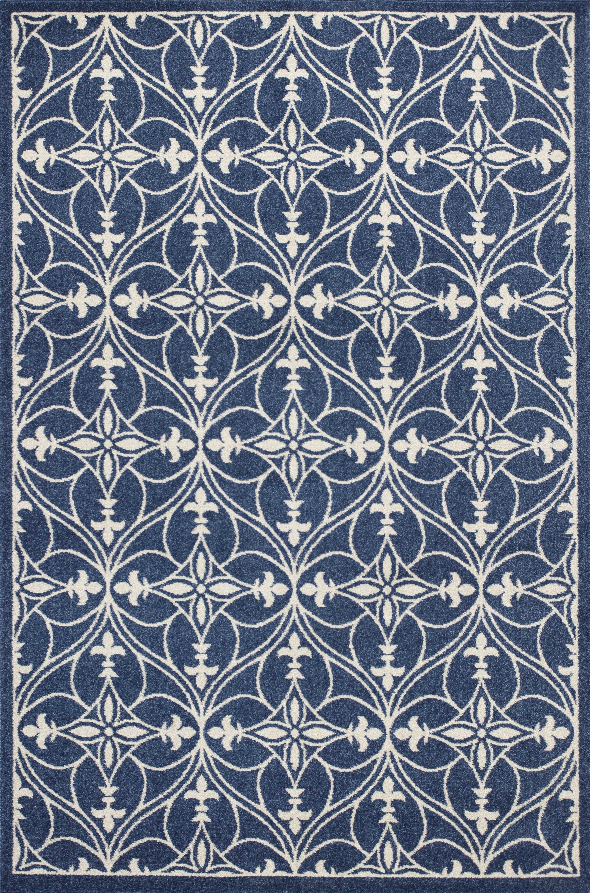 HomeRoots 2' x 3' Denim Classical UV Treated Accent Rug