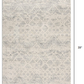 HomeRoots 2’ x 3’ Distressed Ikat Pattern Scatter Rug in Ivory Finish