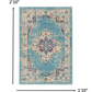 HomeRoots 2’ x 3’ Distressed Medallion Scatter Rug in Light Blue Finish
