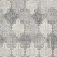 HomeRoots 2’ x 3’ Distressed Trellis Pattern Scatter Rug in Gray Finish