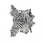 HomeRoots 2' x 3' Faux Zebra Hide Black And White Area Rug