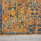 HomeRoots 2' x 3' Gold and Blue Antique Scatter Rug