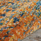 HomeRoots 2' x 3' Gold and Blue Antique Scatter Rug