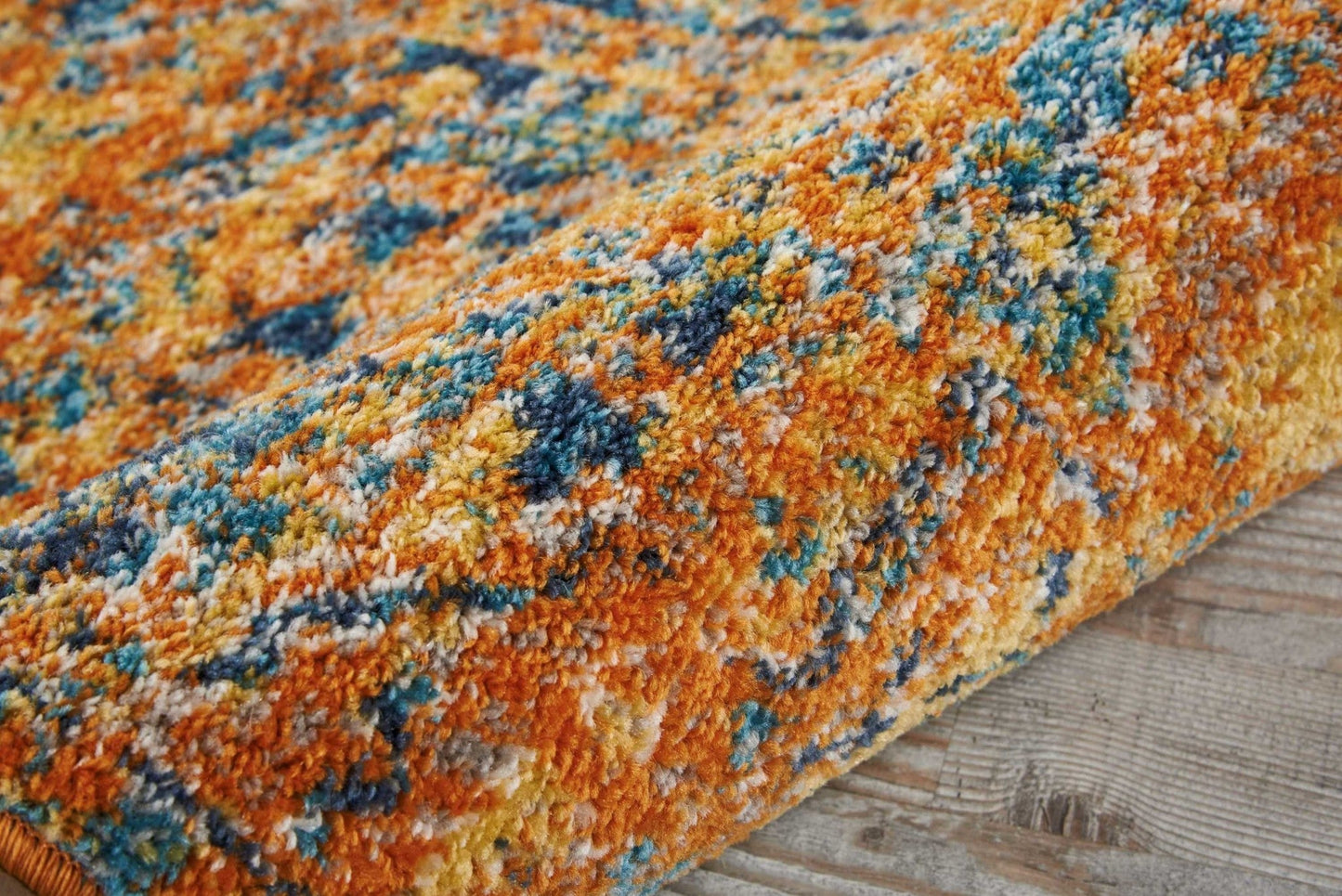 HomeRoots 2' x 3' Gold and Blue Antique Scatter Rug