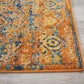 HomeRoots 2' x 3' Gold and Blue Antique Scatter Rug