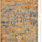 HomeRoots 2' x 3' Gold and Blue Antique Scatter Rug