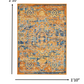 HomeRoots 2' x 3' Gold and Blue Antique Scatter Rug
