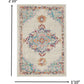 HomeRoots 2' x 3' Gray Distressed Medallion Scatter Rug