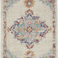 HomeRoots 2' x 3' Gray Distressed Medallion Scatter Rug