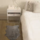 HomeRoots 2' x 3' Gray Faux Rabbit Fur Area Rug