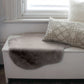 HomeRoots 2' x 3' Gray Faux Rabbit Fur Area Rug