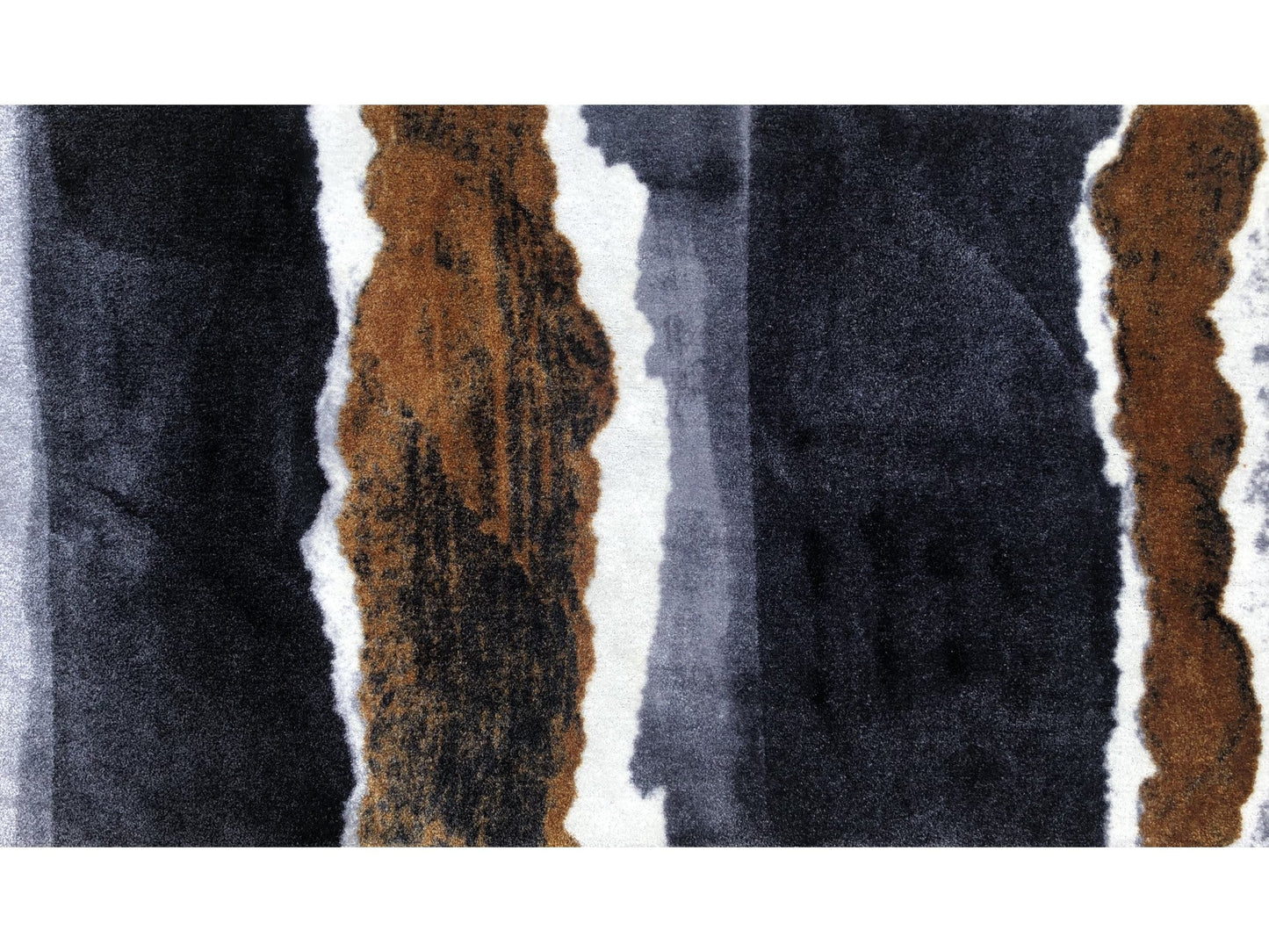 HomeRoots 2' x 3' Gray and Brown Abstract Southwest Washable Floor Mat
