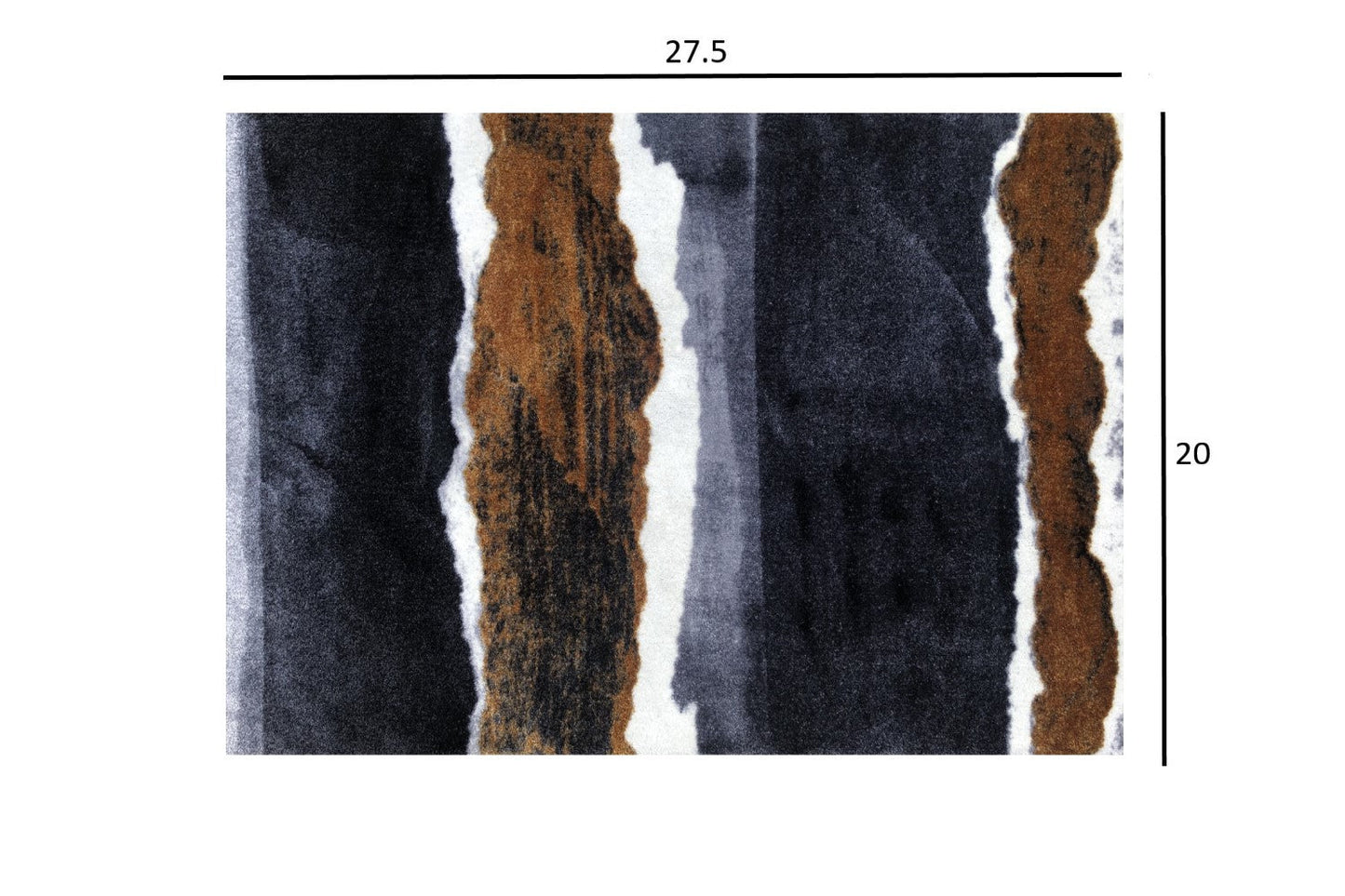 HomeRoots 2' x 3' Gray and Brown Abstract Southwest Washable Floor Mat
