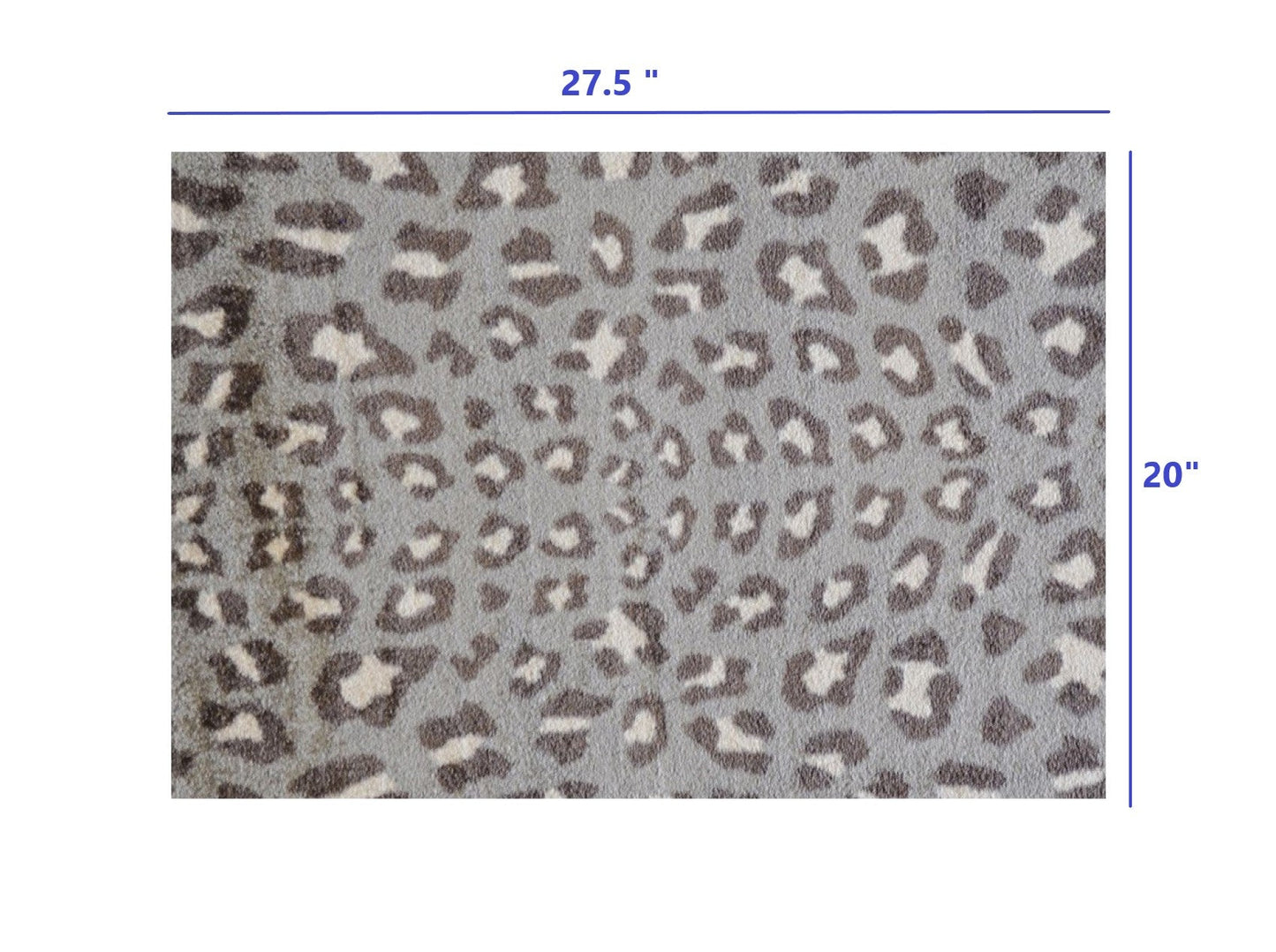 HomeRoots 2' x 3' Gray and Brown Cheetah Washable Floor Mat