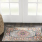 HomeRoots 2’ x 3’ Gray and Gold Medallion Scatter Rug