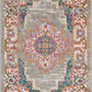 HomeRoots 2’ x 3’ Gray and Gold Medallion Scatter Rug