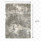 HomeRoots 2' x 3' Gray and Ivory Distressed Abstract Scatter Rug