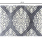 HomeRoots 2' x 3' Gray and Ivory Scallop Medallion Washable Floor Mat