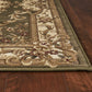 HomeRoots 2 x 3' Green Ivory Machine Woven Hand Carved Floral Medallion Indoor Accent Rug