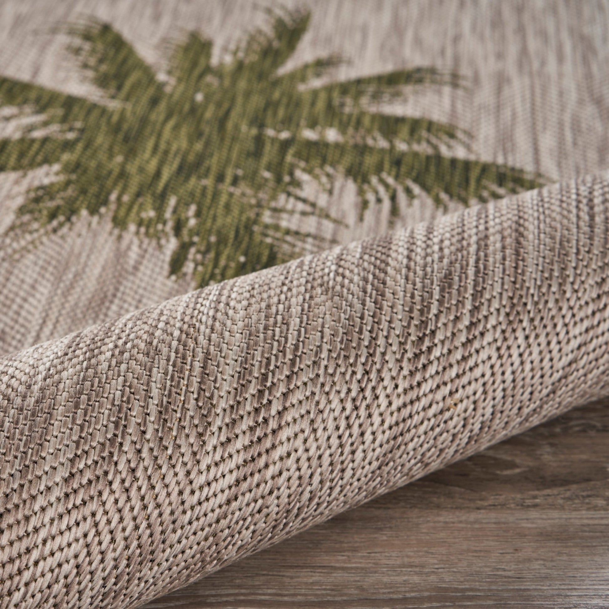 HomeRoots 2' x 3' Green Palm Tree Indoor Outdoor Scatter Rug