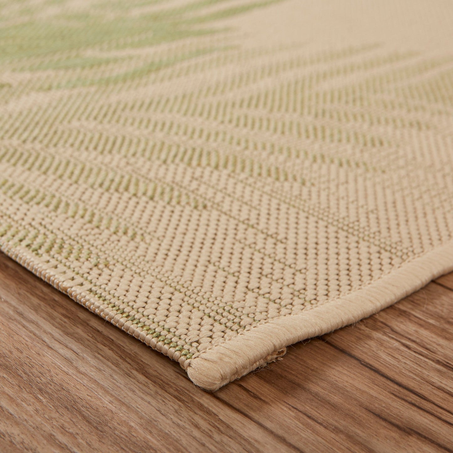 HomeRoots 2' x 3' Green Palms Indoor Outdoor Scatter Rug