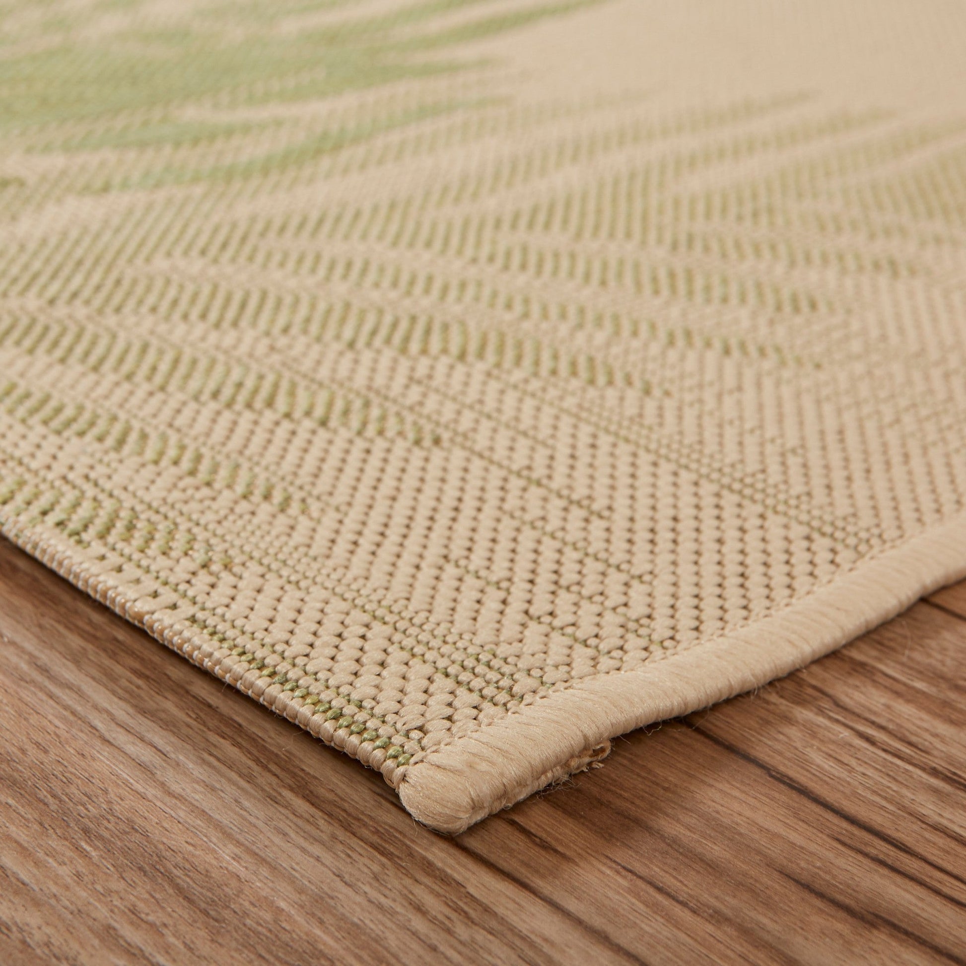 HomeRoots 2' x 3' Green Palms Indoor Outdoor Scatter Rug