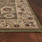 HomeRoots 2' x 3' Green Taupe Machine Woven Floral Traditional Indoor Accent Rug