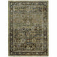 HomeRoots 2' x 3' Green and Brown Floral Area Rug