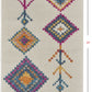 HomeRoots 2' x 3' Ivory Boho Jewels Geometric Scatter Rug