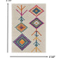 HomeRoots 2' x 3' Ivory Boho Jewels Geometric Scatter Rug