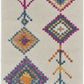 HomeRoots 2' x 3' Ivory Boho Jewels Geometric Scatter Rug