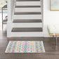HomeRoots 2' x 3' Ivory Jewels Geometric Scatter Rug