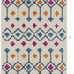HomeRoots 2' x 3' Ivory Jewels Geometric Scatter Rug