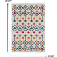 HomeRoots 2' x 3' Ivory Jewels Geometric Scatter Rug