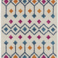 HomeRoots 2' x 3' Ivory Jewels Geometric Scatter Rug