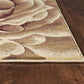 HomeRoots 2' x 3' Ivory Machine Woven Hand Carved Oversized Floral Indoor Accent Rug