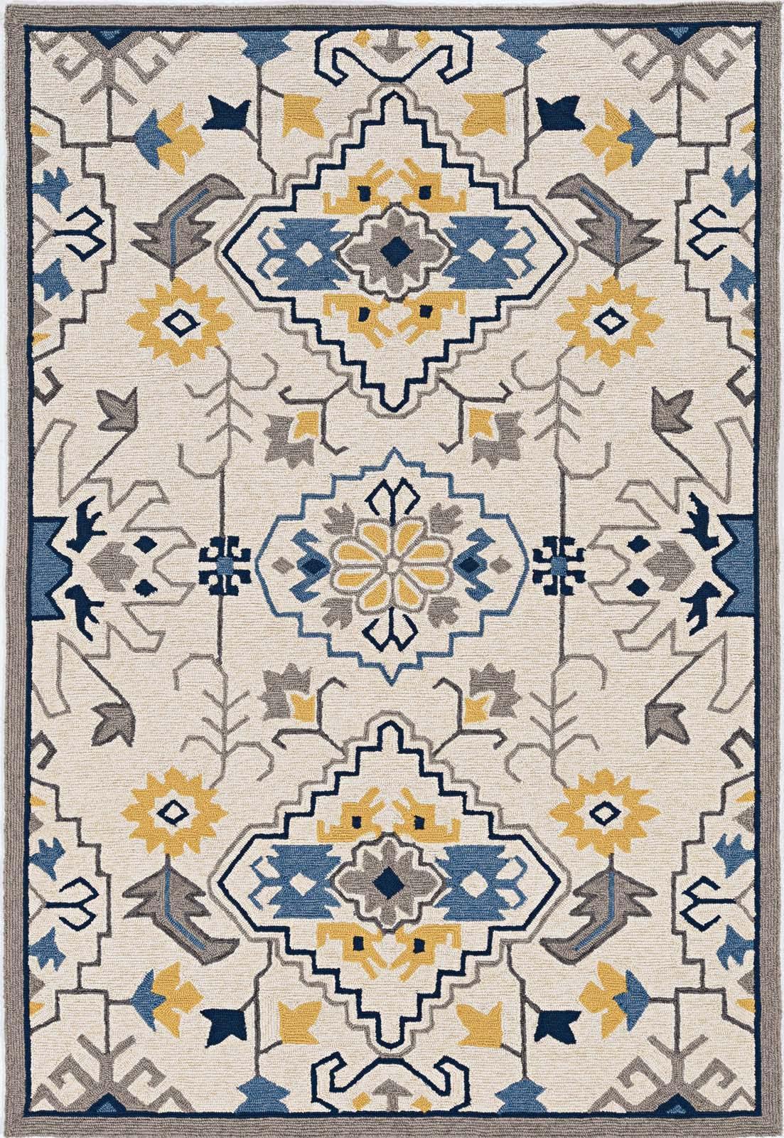 HomeRoots 2' x 3' Ivory Polypropylene Accent Rug