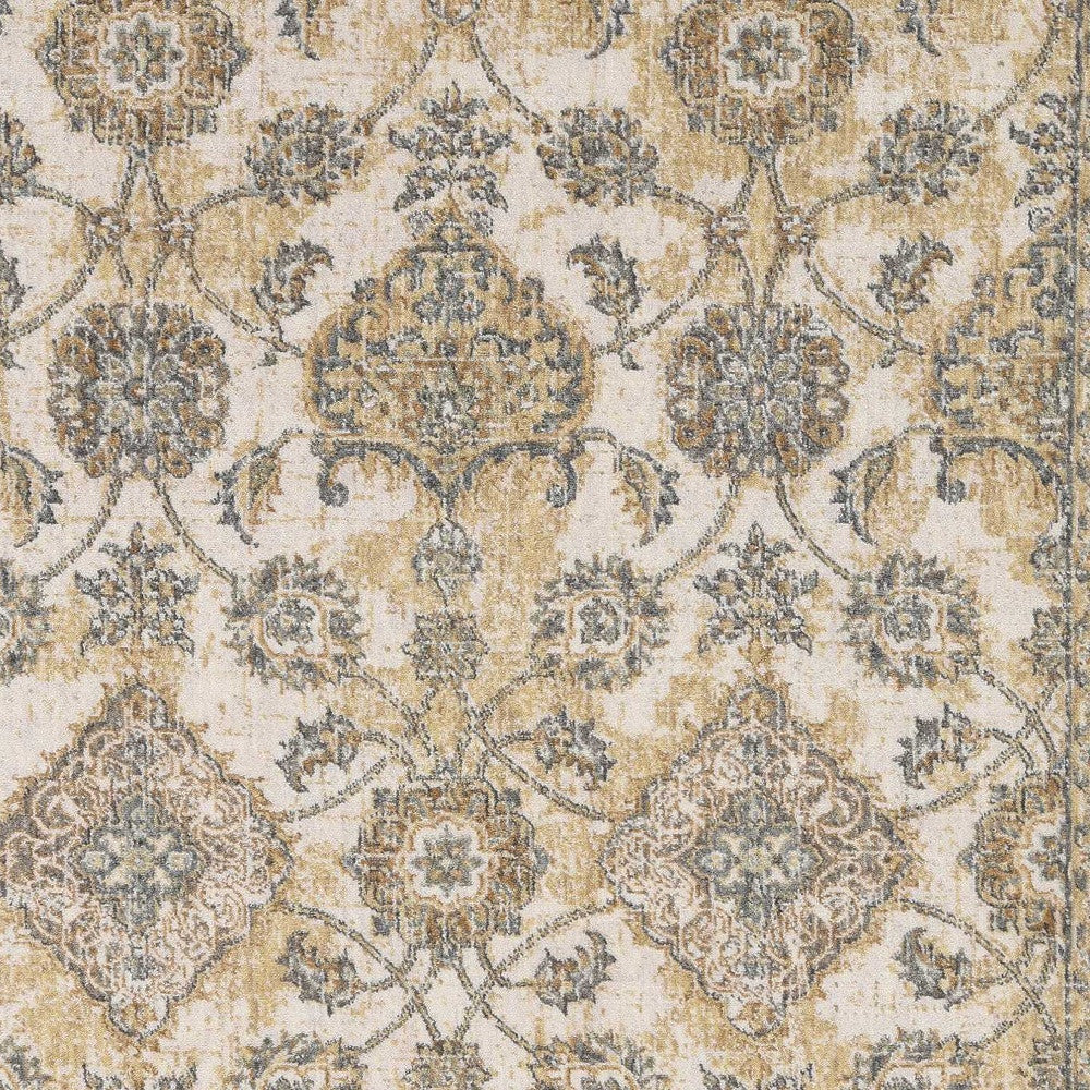 HomeRoots 2' x 3' Ivory Sand Vintage Wool Accent Rug